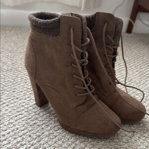 Brown Suede Ankle Boots